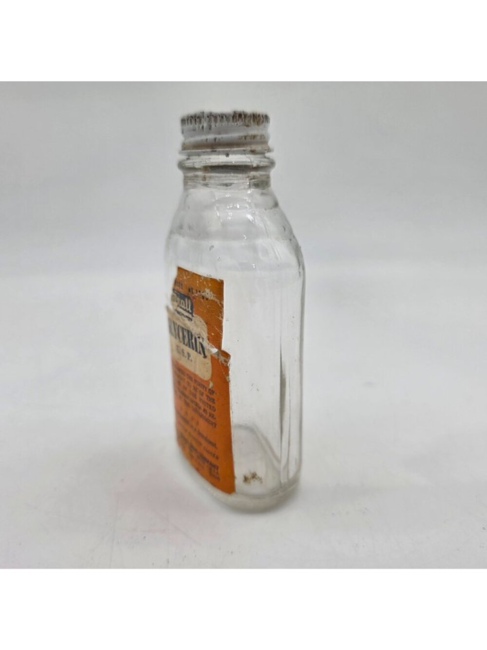 Vintage Rexall Glycerin U.S.P. Glass Bottle With Original Label - Picture 3 of 11